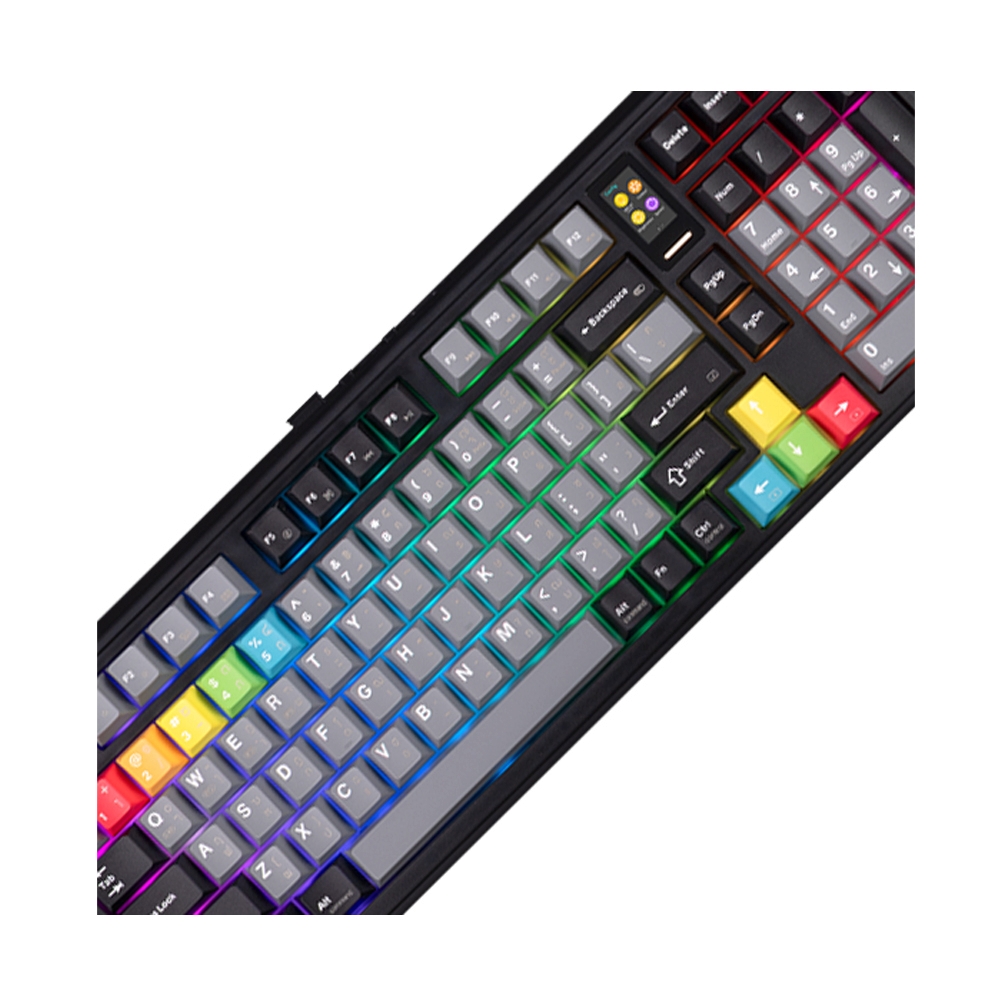 KEYBOARD WIRELESS BLUETOOTH EGA CMK11 NEW BLACK (CREAMCYAN SWITCH คีย์บอร์ด)