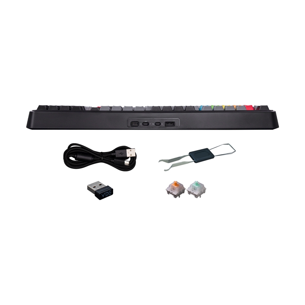 KEYBOARD WIRELESS BLUETOOTH EGA CMK11 NEW BLACK (CREAMCYAN SWITCH คีย์บอร์ด)