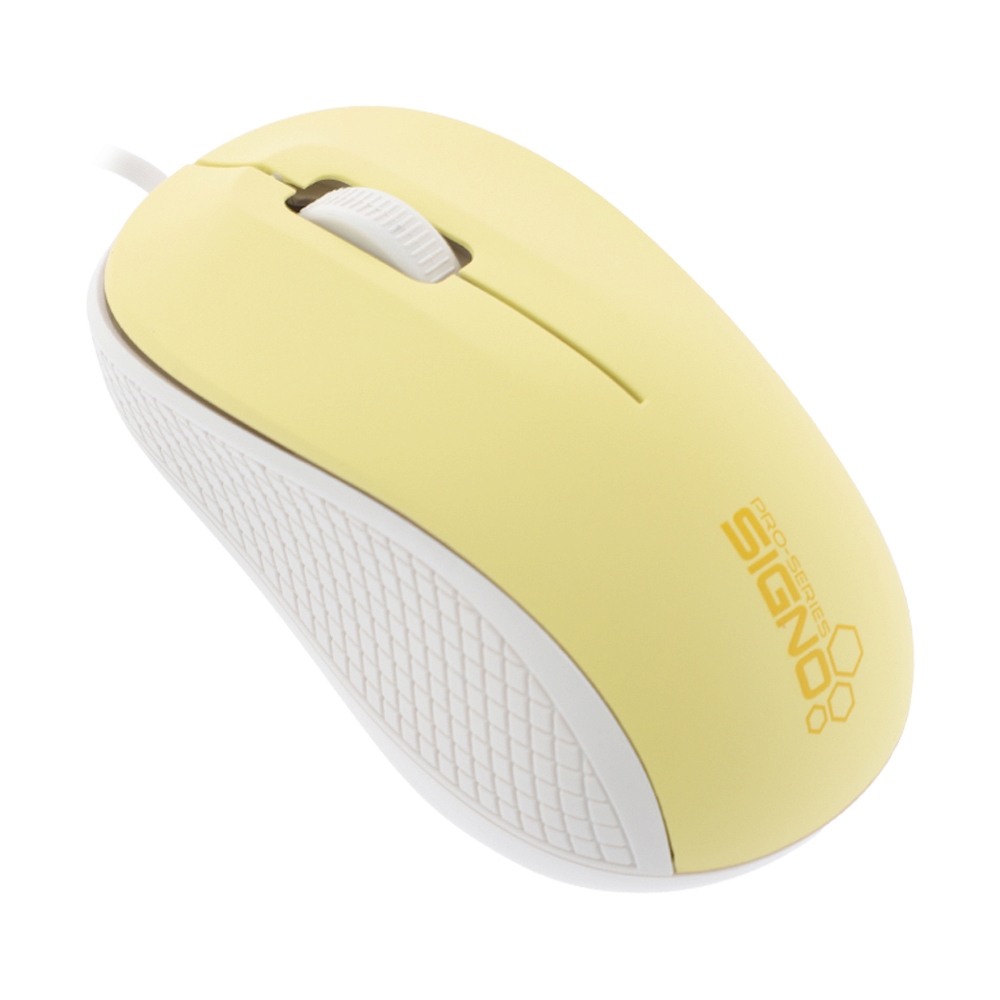 MOUSE SIGNO MO-250WY WHITE YELLOW
