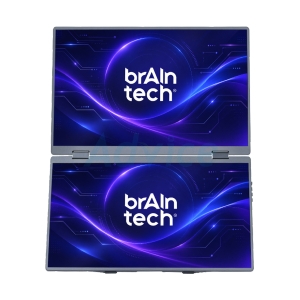 PORTABLE MONITOR 16" BRAINTECH DUO FOLD F188 (IPS, HDMI, USB-C) 60Hz