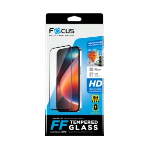 ฟิล์ม Focus iPhone Duo กระจกแบบใสเต็มจอหน้าขอบดำ
